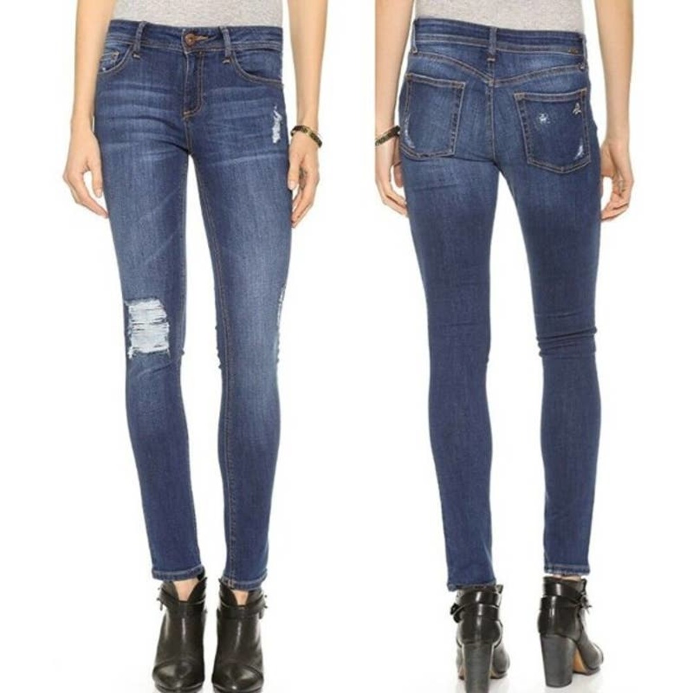 DL1961 Florence Instasculpt Buckley Distressed Skinny Jeans 2428 Women's Size 25
